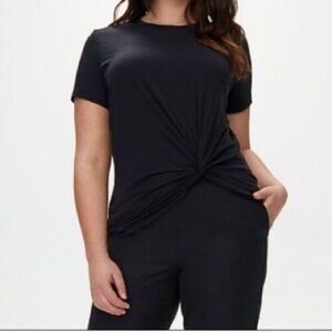 Babaton Foundation Knot Tshirt Top in Black